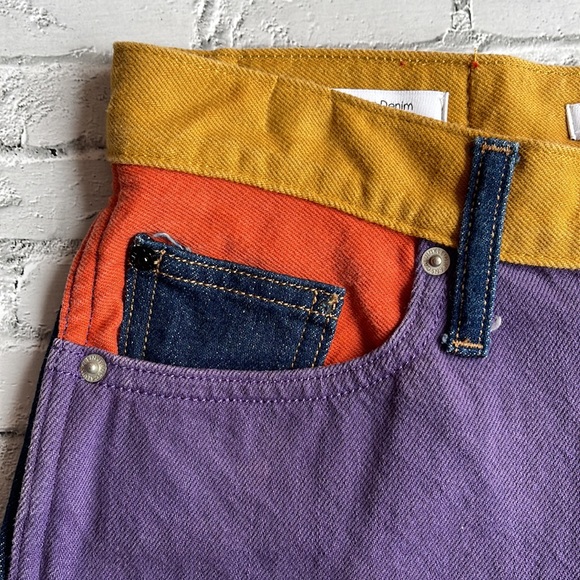 CALVIN KLEIN JEANS | Colour blocked denim cutoff shorts - Picture 3 of 10